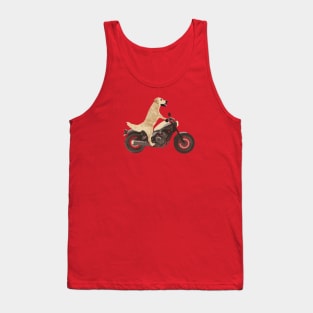 Dog on a Motorcycle Funny Tank Top